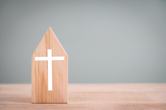 Village of church for catholics , community of Christ , Concept of hope , christianity , faith, religion and church online.