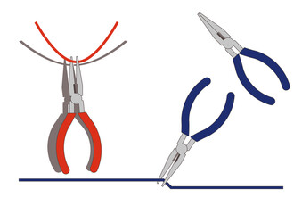 工具のイラスト。ペンチのクリップアート