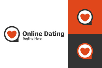 Illustration Vector Graphic of Online Dating Logo. Perfect to use for Technology Company