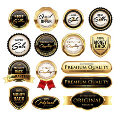 Luxury sales business promotion labels collection