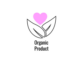 organic product icon vector illustration