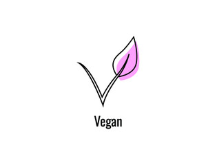 vegan icon vector illustration
