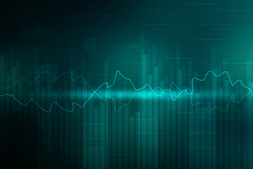 2d rendering Stock market online business concept. business Graph 