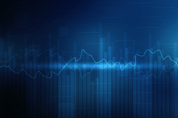 Naklejka premium 2d rendering Stock market online business concept. business Graph 