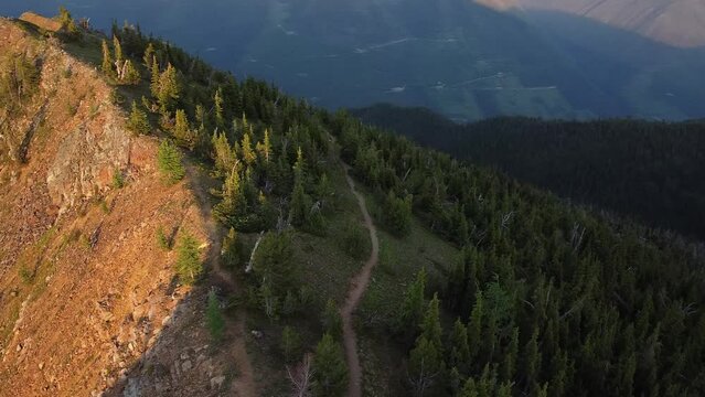 Sunset orbiting around the ridge in South Rockies, part 2