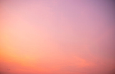 beautiful orange clouds  and sunlight on the blue sky perfect for the background, take in everning,Twilight