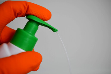 Naklejka premium the use of cleaning products, washing and cleaning the house, watering flowers 