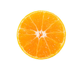 orange slice isolated on white background, clipping paths