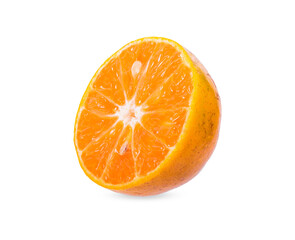 orange slice isolated on white background, clipping paths