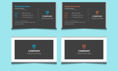 Elegant unique stylish minimal professional clean creative corporate modern business card template design vector illustration for your company.