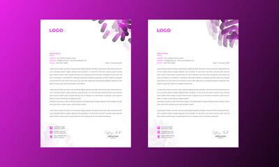 A4 size letterhead design vector template, Modern, Corporate, Unique, Letterhead design template.