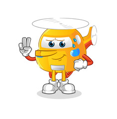 Obraz premium helicopter lie like Pinocchio character. cartoon mascot vector