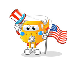 helicopter uncle sam character. cartoon mascot vector