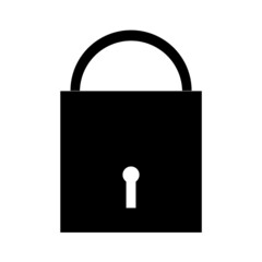 lock icon on black white background