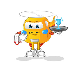 helicopter waiter cartoon. cartoon mascot vector