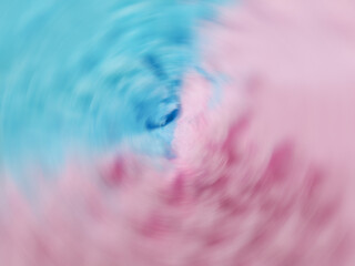 Obraz premium Blue and pink cotton candy with swirl and blur.