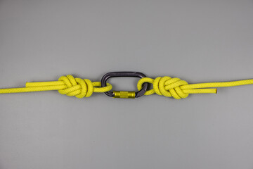 Knots for tying a rope in mountaineering