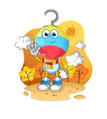 fishing bait head cartoon in the autumn. cartoon mascot vector