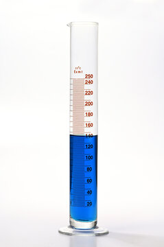 Measuring cylinders with chemical