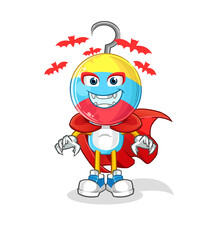 fishing bait head cartoon Dracula illustration. character vector