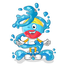 fishing bait head cartoon fresh with water mascot. cartoon vector