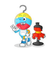 fishing bait head cartoon fashion designer vector. cartoon character