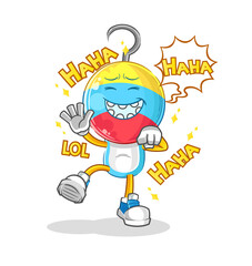 fishing bait head cartoon Laugh Out Loud character. cartoon vector