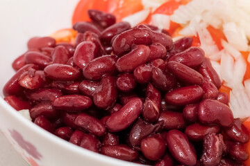 Canned beans. Ingredient for cooking. Close-up