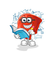 liver geek cartoon. cartoon mascot vector