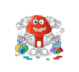 liver mad scientist illustration. character vector