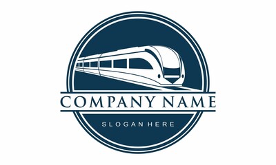 Elegant train symbol logo design