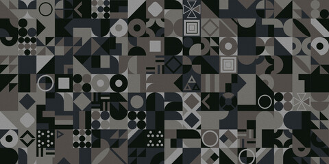 Decorative ornament of geometric shapes. Colorful geometric pattern background