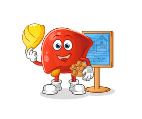 liver Architect illustration. character vector
