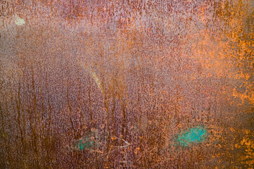 Rusted grunge metal, rust, oxidized steel texture. Industrial metal background texture.