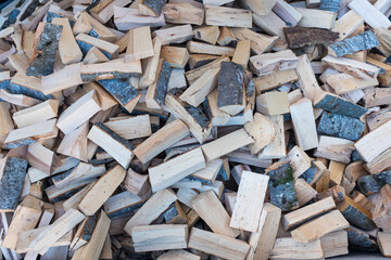 stacked logs of firewood texture background