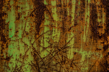 Rusted grunge metal, rust, oxidized steel texture. Industrial metal background texture.
