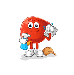liver cleaner vector. cartoon character