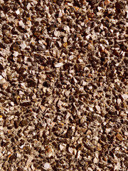 wall covered with small stones and shells