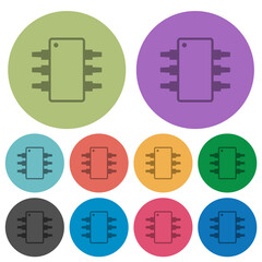 Integrated circuit alternate version color darker flat icons