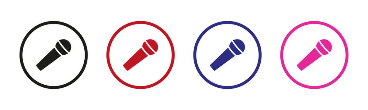 Microphone. Vector image.