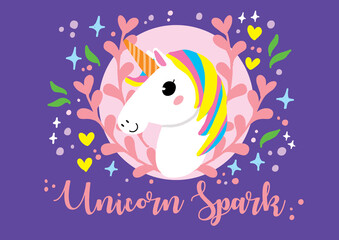 Cute Unicorn can be used for cards, posters, flyers, baners, merchandise