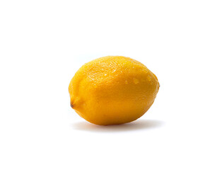 Fresh organic lemon isolated on white background