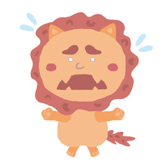 びっくりする沖縄のシーサー　イラスト素材