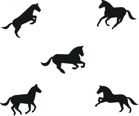 running horse silhouette