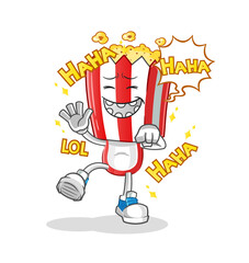 popcorn head cartoon Laugh Out Loud character. cartoon vector