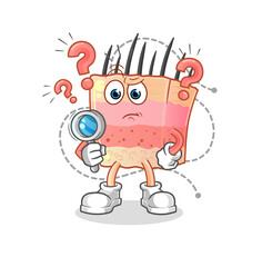 skin structure searching illustration. character vector