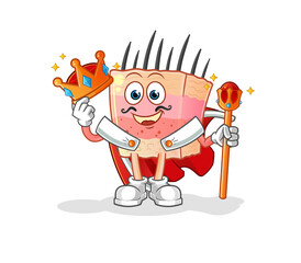 Obraz premium skin structure king vector. cartoon character