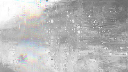 Technology glitch background. Computer screen error. Digital pixel noise abstract design. Technical problem grunge wallpaper.