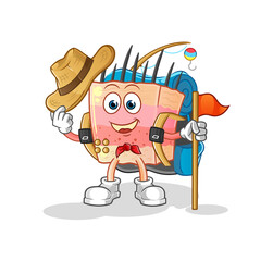 skin structure scout vector. cartoon character