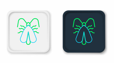 Line Clothes moth icon isolated on white background. Colorful outline concept. Vector